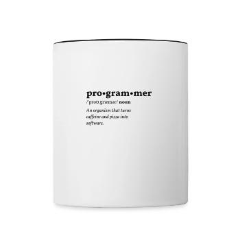 Programmer (Programmierer) Clean Edition - Tasse zweifarbig - Weiß/Schwarz - Vorne