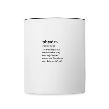Physics (Physik) Clean Edition - Tasse zweifarbig - Weiß/Schwarz - Vorne