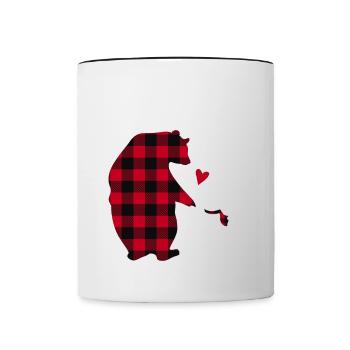 Mama Bear - Tasse zweifarbig - Weiß/Schwarz - Vorne