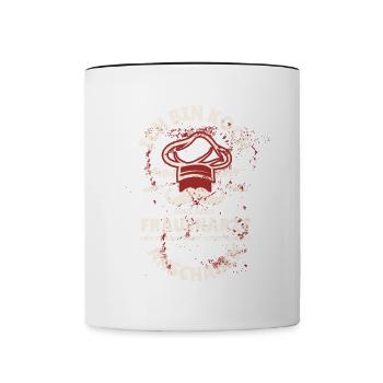 Je suis cuisinière et non gynécologue - Mug contrasté - blanc/noir - Devant