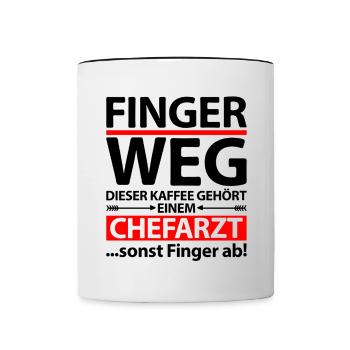 Chefarzt Abschiedsgeschenk Geschenkideen Sprüche - Tasse zweifarbig - Weiß/Schwarz - Vorne
