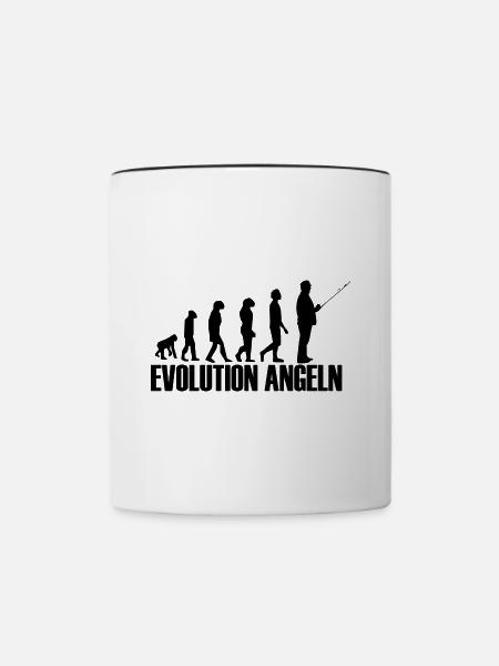 Angeln - Tasse zweifarbig - Weiß/Schwarz