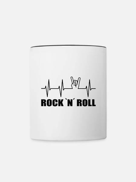 Rock - Tasse zweifarbig - Weiß/Schwarz