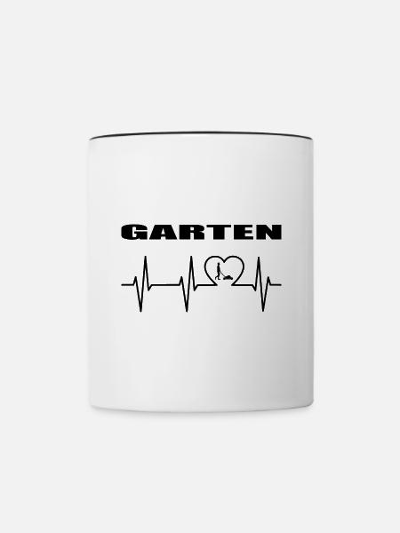 Garten - Tasse zweifarbig - Weiß/Schwarz