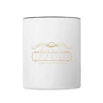 thats what i do i fix stuff and i know things - Tasse zweifarbig - Weiß/Schwarz - Vorne