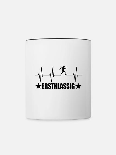 Einschulung - Tasse zweifarbig - Weiß/Schwarz