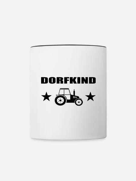 Dorfkind - Tasse zweifarbig - Weiß/Schwarz