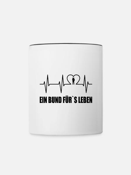 Papa - Tasse zweifarbig - Weiß/Schwarz