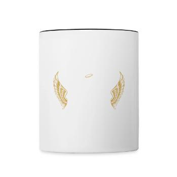 Team Christkind Heilig Abend Kostüm Familie - Tasse zweifarbig - Weiß/Schwarz - Vorne