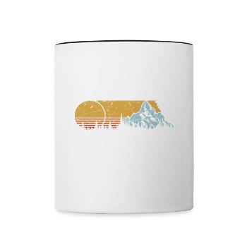 Colorado State USA Berge Wandern Urlaub retro - Tasse zweifarbig - Weiß/Schwarz - Vorne
