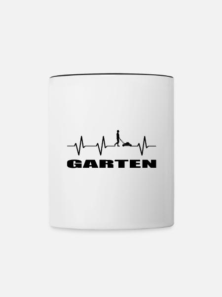 Garten - Tasse zweifarbig - Weiß/Schwarz