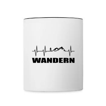 Wandern - Tasse zweifarbig - Weiß/Schwarz - Vorne