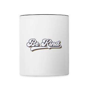 Be Kind LGBT Regenbogen - Tasse zweifarbig - Weiß/Schwarz - Vorne