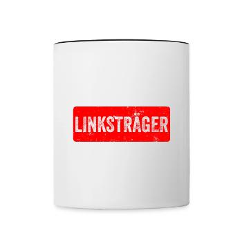 Linksträger - Tasse zweifarbig - Weiß/Schwarz - Vorne