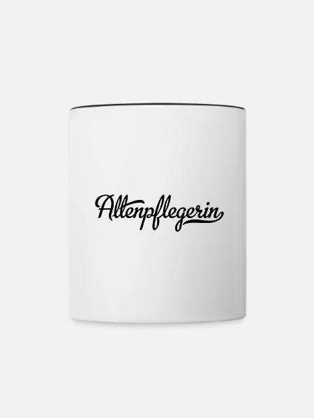 Altenpflegerin - Tasse zweifarbig - Weiß/Schwarz