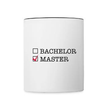Master - Tasse zweifarbig - Weiß/Schwarz - Vorne