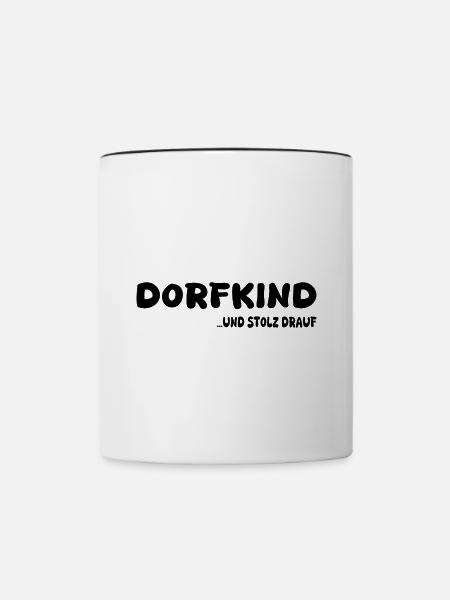 Dorfkind - Tasse zweifarbig - Weiß/Schwarz