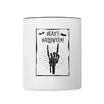 Headbanger Halloween Metal Halloween Gift - Contrasting Mug - white/black - Front
