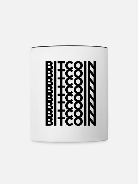 BITCOIN - Tasse zweifarbig - Weiß/Schwarz