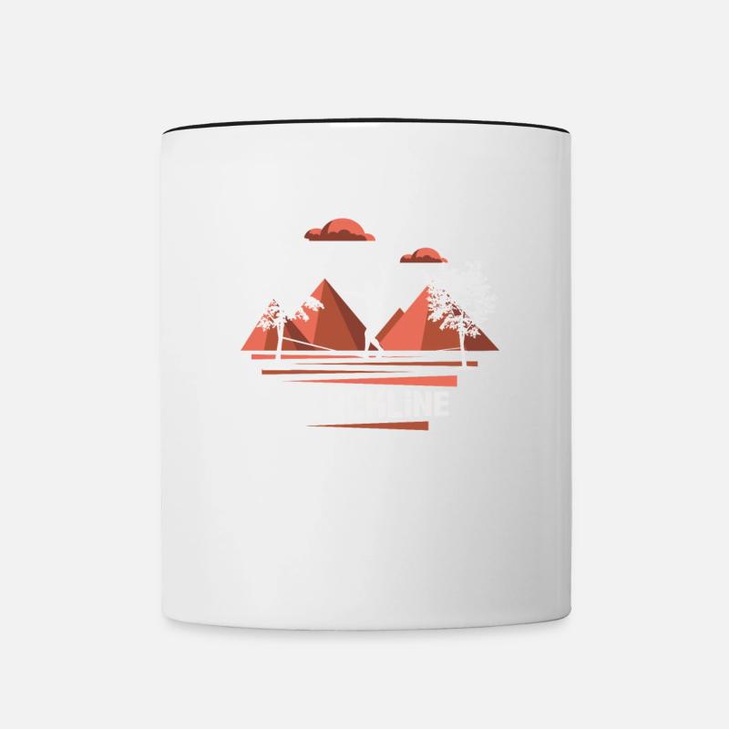 Slackline, Balance Sport - Contrasting Mug - white/black