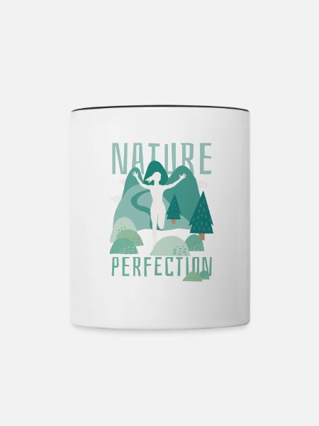Marathon, Trailrunning Läuferin - Tasse zweifarbig - Weiß/Schwarz