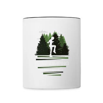 Passion pour le saut à la corde - Mug contrasté - blanc/noir - Devant