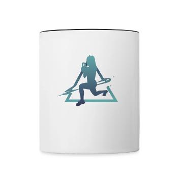 Geometrie HIIT - Tasse zweifarbig - Weiß/Schwarz - Vorne