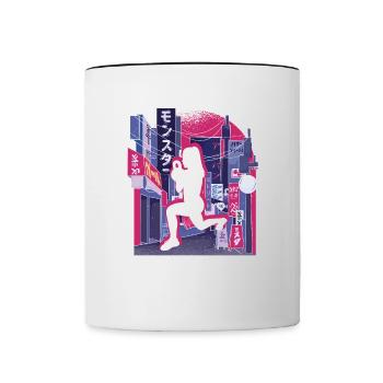 Asiatische Stadt HIIT - Tasse zweifarbig - Weiß/Schwarz - Vorne