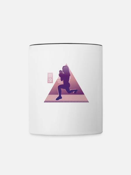 Vaporwave HIIT - Tasse zweifarbig - Weiß/Schwarz