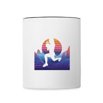 Vaporwave HIIT - Tasse zweifarbig - Weiß/Schwarz - Vorne