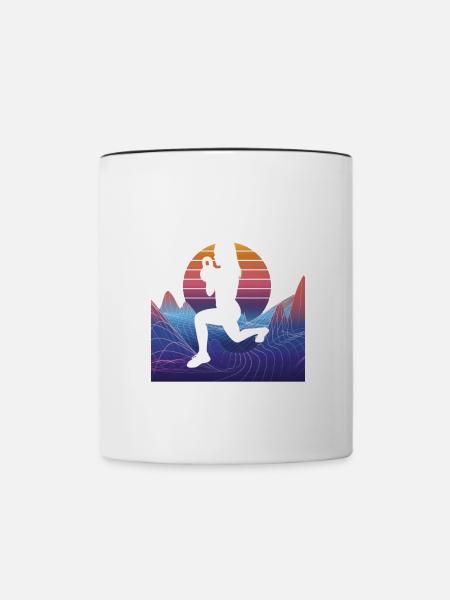 Vaporwave HIIT - Tasse zweifarbig - Weiß/Schwarz
