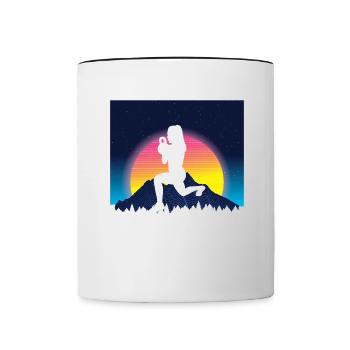 Vaporwave HIIT - Tasse zweifarbig - Weiß/Schwarz - Vorne