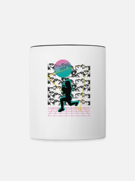 Vaporwave HIIT - Tasse zweifarbig - Weiß/Schwarz