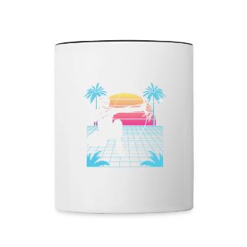 Vaporwave Arrowtag - Tasse zweifarbig - Weiß/Schwarz - Vorne