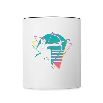Vaporwave Arrowtag - Tasse zweifarbig - Weiß/Schwarz - Vorne