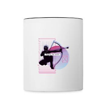 Vaporwave Metaverse Arrowtag - Mug contrasté - blanc/noir - Devant