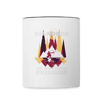 Arrowtag Diamants - Mug contrasté - blanc/noir - Devant