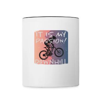Grunge Downhill - Contrasting Mug - white/black - Front
