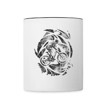 Grunge Downhill - Contrasting Mug - white/black - Front