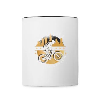 Downhill Rhythm - Contrasting Mug - white/black - Front