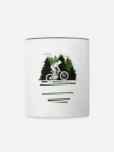 Downhill Passion - Tasse zweifarbig - Weiß/Schwarz