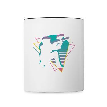Vaporwave Paintball - Tasse zweifarbig - Weiß/Schwarz - Vorne