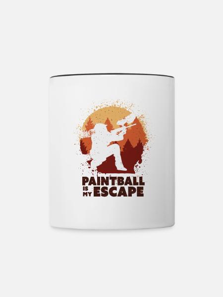 Paintball, Paintballspieler - Tasse zweifarbig - Weiß/Schwarz