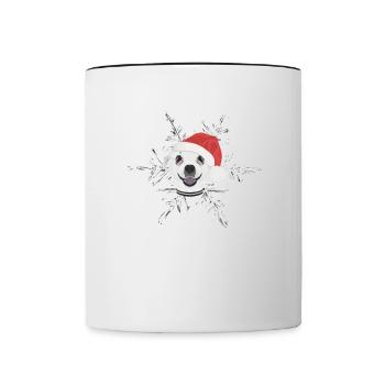 Chihuahua Merry Christmas - Contrasting Mug - white/black - Front