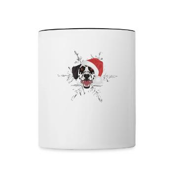 Dalmatian Merry Christmas - Contrasting Mug - white/black - Front