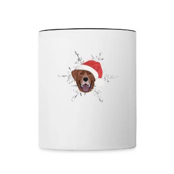 Joyeux Noël Labrador - Mug contrasté - blanc/noir - Devant