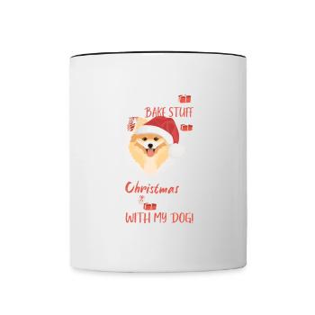 Joyeux Noël de Poméranie - Mug contrasté - blanc/noir - Devant