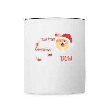 Joyeux Noël de Poméranie - Mug contrasté - blanc/noir - Devant