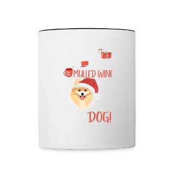 Spitz vin chaud Noël - Mug contrasté - blanc/noir - Devant