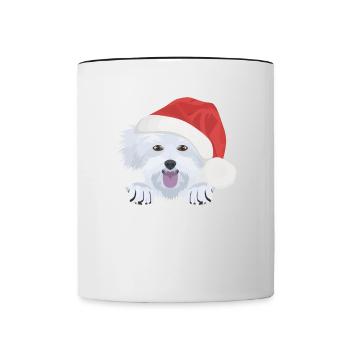 Malteser Merry Christmas - Contrasting Mug - white/black - Front